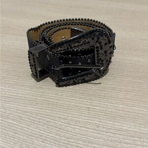 Vintage Black Chrome Belt